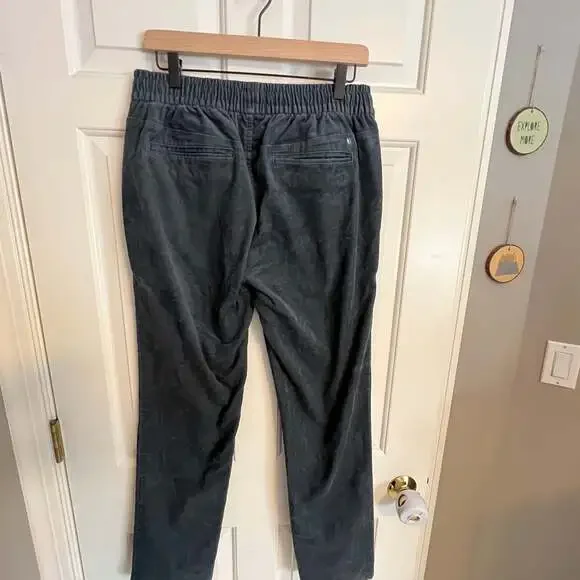 Linksoul Blue Grey Corduroy Drawstring Flat Front Pants - Picture 3 of 6